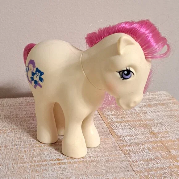 Vintage 1982 G1 My Little Pony LI'L TOT Doll Teddy Hasbro MLP Pink - Picture 8 of 12